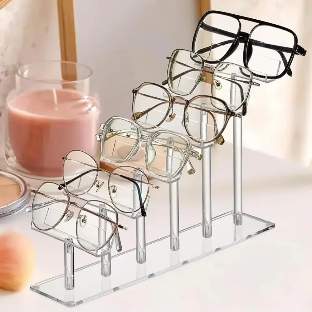 Multi-layer Acrylic Non-slip Stand-alone Desktop Glasses Frame Ladder The Ultimate Sunglasses Display Stand for Optical Shops