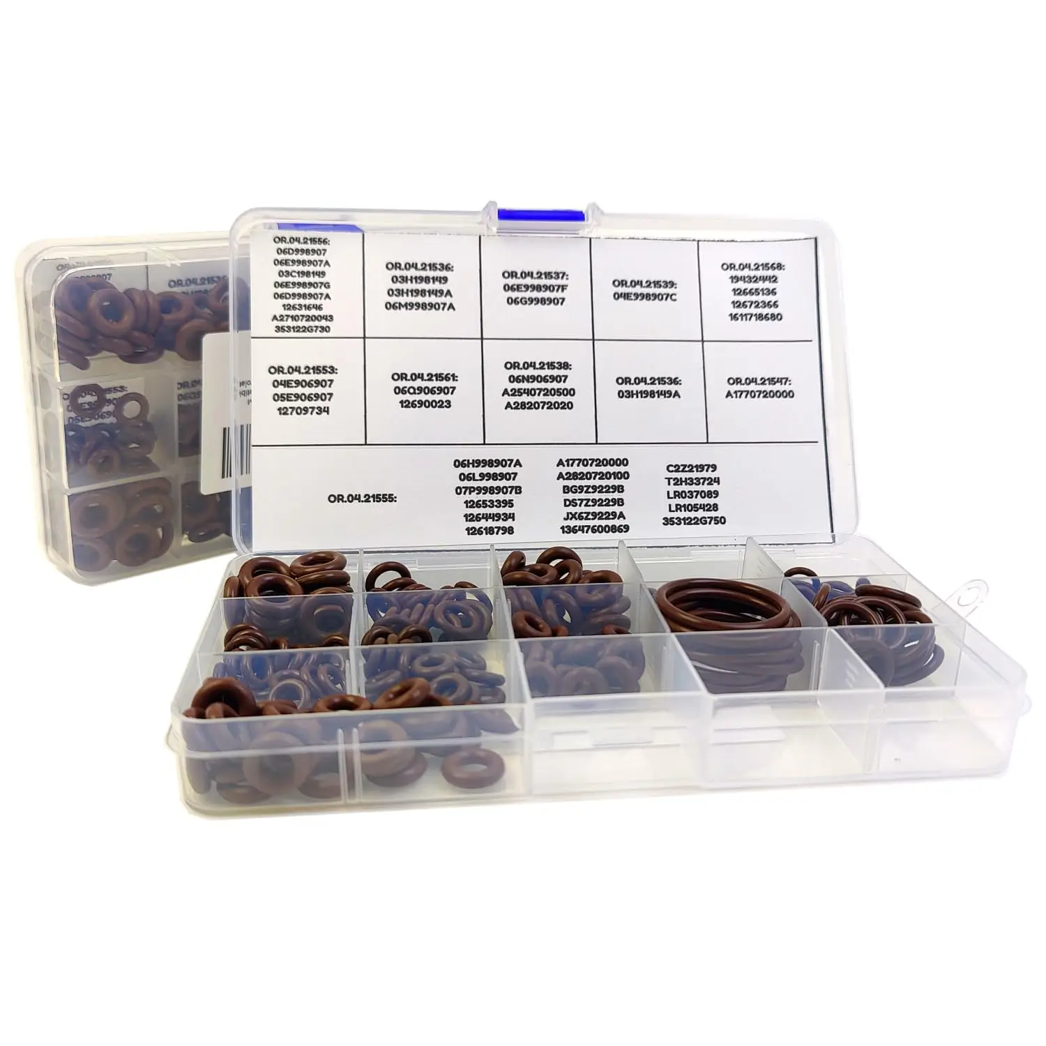 LINK-LOCK 220 PCS Fuel Injector O-Ring Kit FKM (Fluorocarbon) Viton O-Rings Assortment Universal Compatible with Ford, BMW, Merc