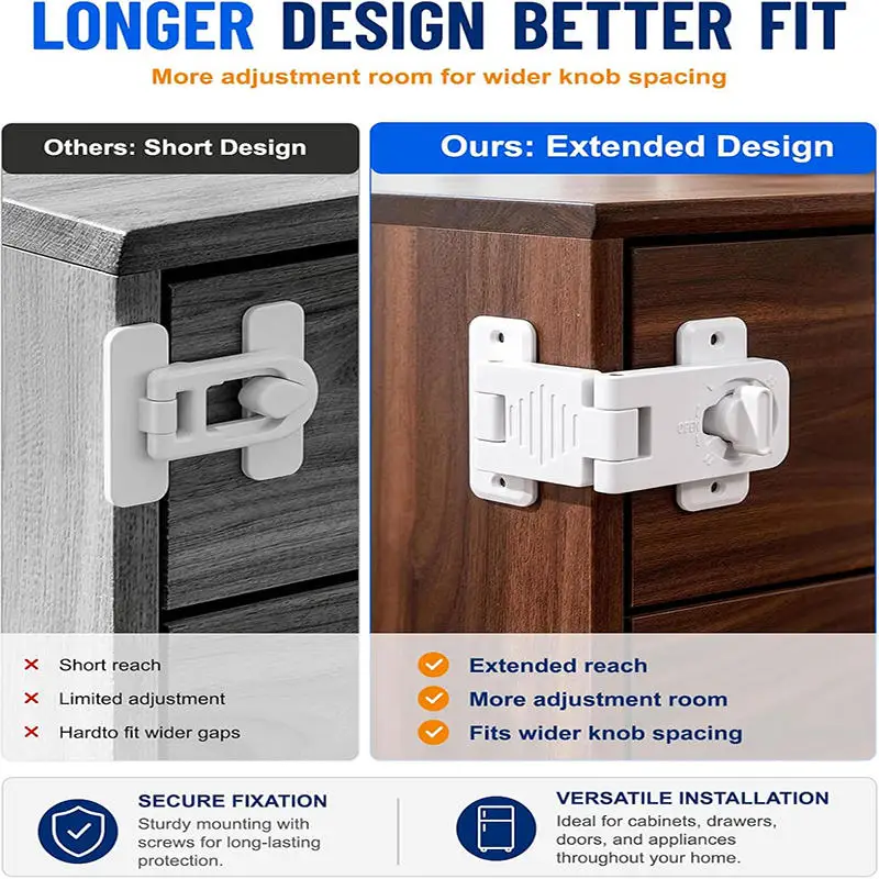Refrigerator Oven Child Safety Lock Baby Proofing Fridge Freezer Door Guard Prevent Toddler Opening Household Kitchen Appliance
