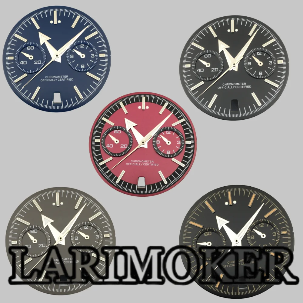 

LARIMOKER VK64 31.5mm black blue powder kaku color dial is suitable for VK64 quartz movement accessories Watch dial