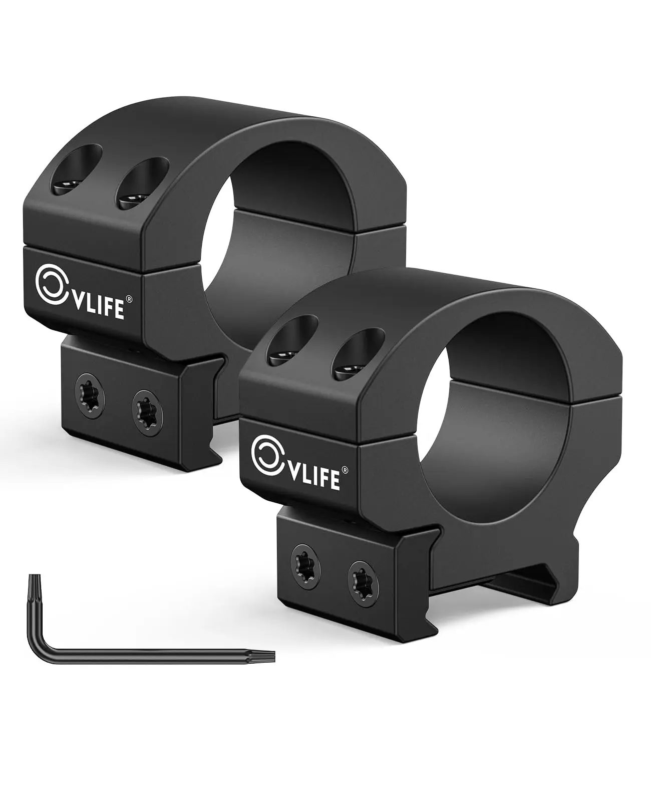 CVLIFE  Scope Rings Optics Low Profile Mounting Bracket 1 Inch Tube 0.76 Inch Heigth 2 Pieces for Picatinny Rails