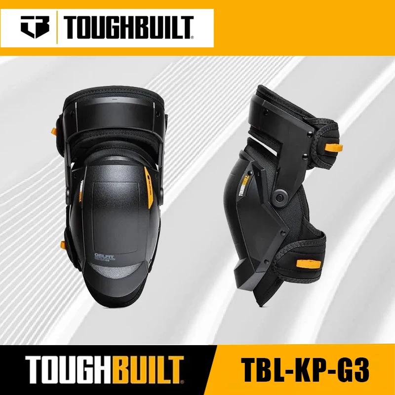 TOUGHBUILT Monochrome Anti slip Leg Knee Linkage Silicone Knee Protector TBL-KP-G3 Advanced Edition Ceramic Tile Floor Dedicated