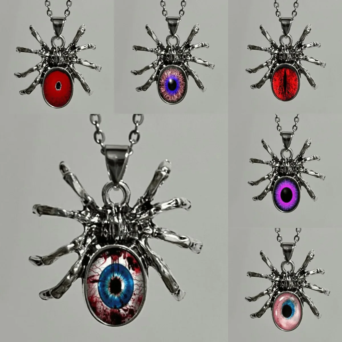 Retro Spider Necklace for Women Men Punk Spider Pendant Collar Chain Jewelry Trendy Accessories Halloween Gifts Gothic Decor