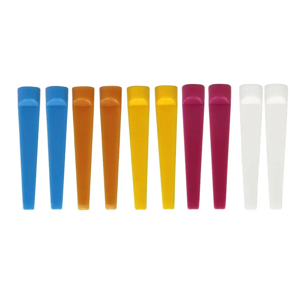 4X 10 Count Durable Plastic Wedge Golf Tees 74mm Random Color Golfer Training