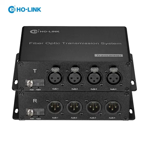 Ho-link XLR 오디오 광섬유 확장기, 밸런스드 오디오 광섬유 트랜시버