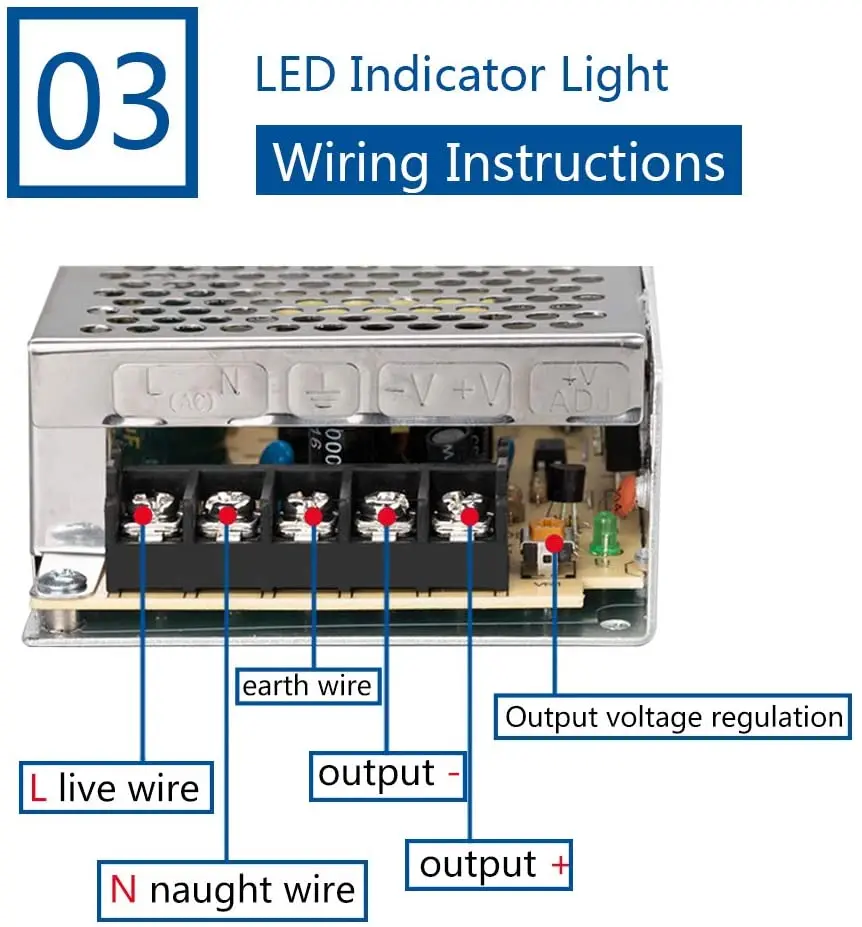 Alimentation de commutation 5V 12V 24V, adaptateur LED AC 2A 10W 24W 48W, pilote PSU, transformateur d'éclairage pour projecteur de vidéosurveillance à bande LED