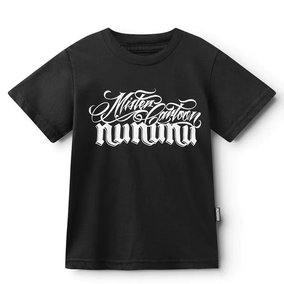 T-shirt de manga curta para menino e menina, roupa de algodão casual, estampado, moda, verão