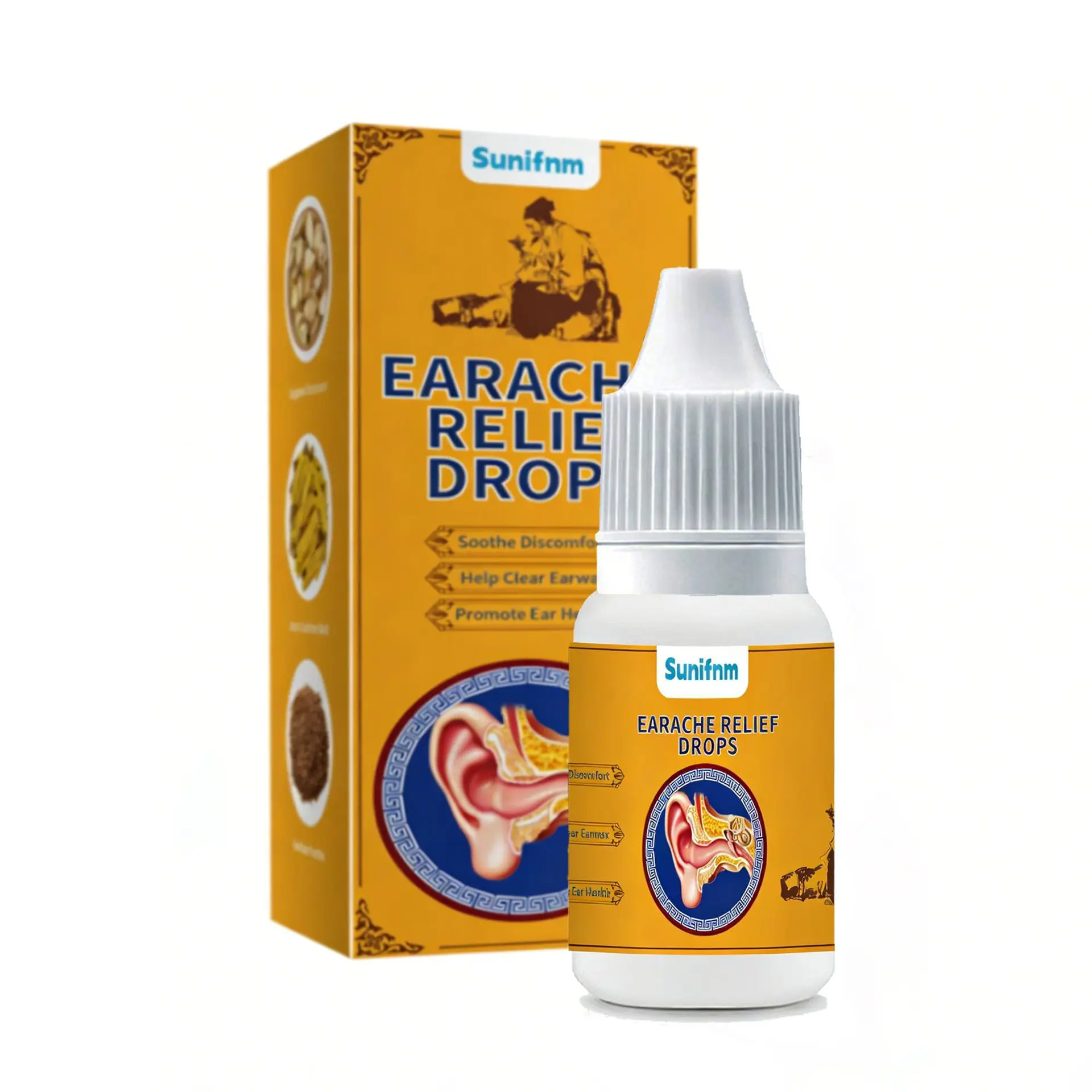 

Herbal Ear Drops Gentle Earwax Removal Cleaner Natural Soothing Nourishing Ear Canal Care Liquid