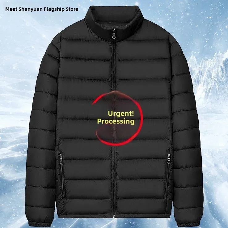 

Мужское легкое хлопковое пальто с подкладкой и воротником-стойкой, повседневное теплое хлопковое пальто с капюшоном, рабочая одежда, верхняя одежда