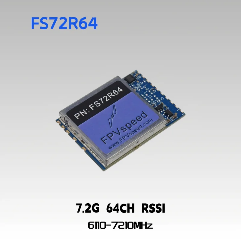 FS72R64 7.2G 64CH VRX RSSI 6110-7210MHz FPVspeed Wireless video receiver module