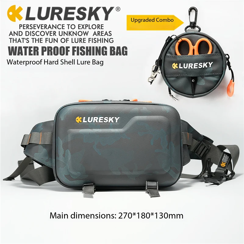 

Professional Waterproof Road Bag, Large Capacity Multifunctional Waist Bag, Waterproof Wear-Resistant Hard Shell Fishing Bag