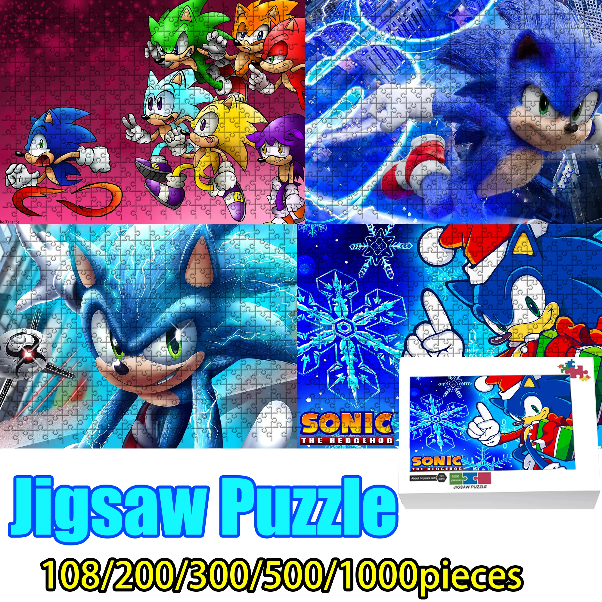 

Деревянный пазл Sonic, 108/200/300/500/1000 элементов, подарок для снятия стресса для взрослых фанатов, высокое качество