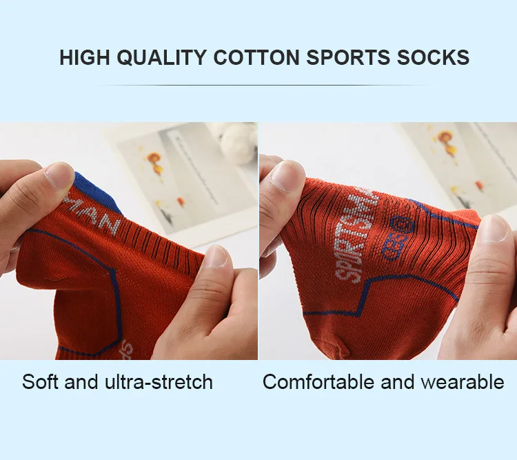6 Paar Socken für Herren, kurze Socken, schweißabsorbierend und geruchsdicht, Basketballsocken, Laufsportsocken, atmungsaktive Mesh-Herrensocken – Detail 5