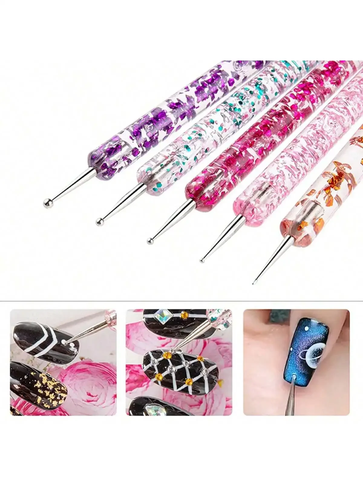 15pcs Nail Art Brush Set Including Uv Gel Nail Polish Brush, Acrylic Nail Brush And Other Manicure Tools