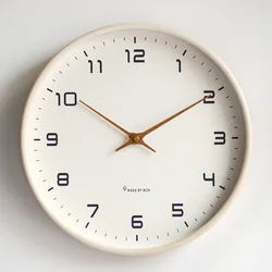 Nordic European Style Wooden Wall Clock Modern Design Nordic Minimalis Wood Mute Wall Clock Living Room Kitchen Home Decoration