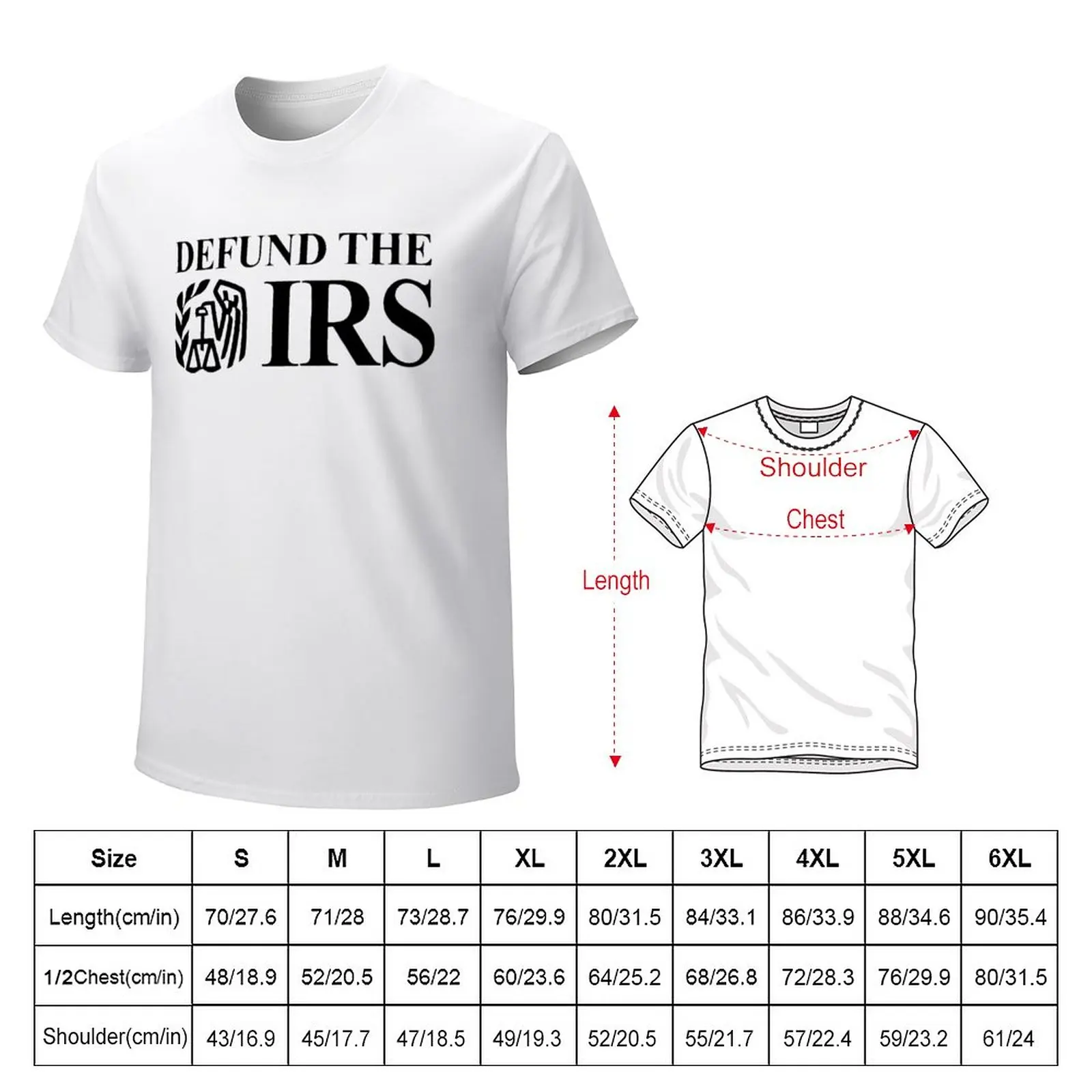 defund the irs T-Shirt aesthetic clothes oversized hippie clothes tshirts for men