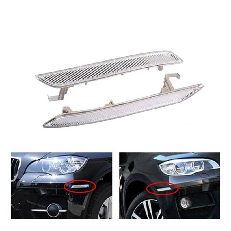 Side Clear White Side Marker Reflector For -BMW X6 E71 E72 2008 -2014