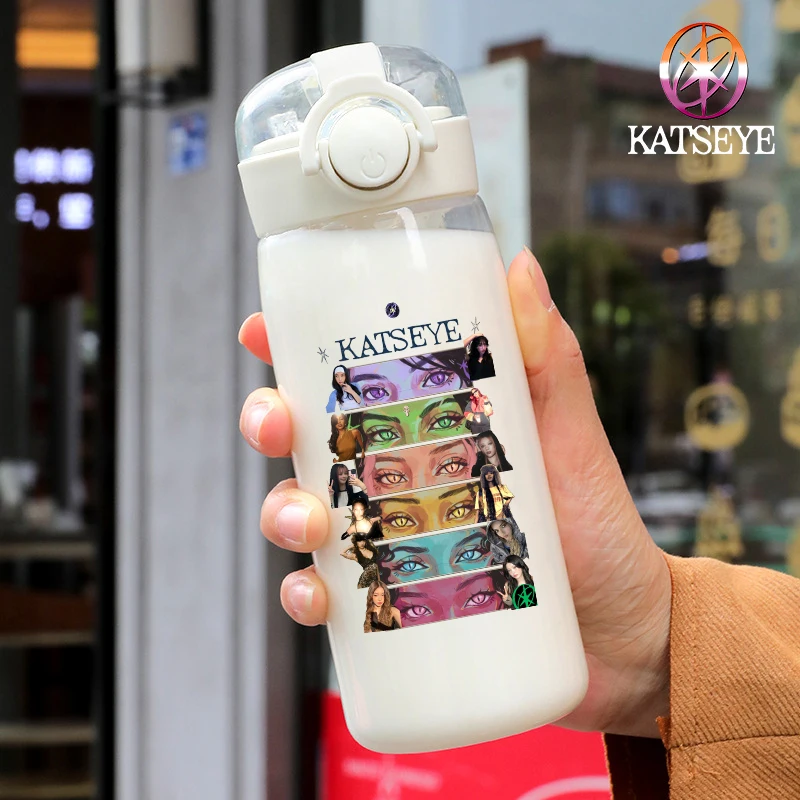 KATSEYE WILD POPUP ウォーターボトル 400ML K POP K-KATSEYE Water Bottles Outdoor Transparent Portable
