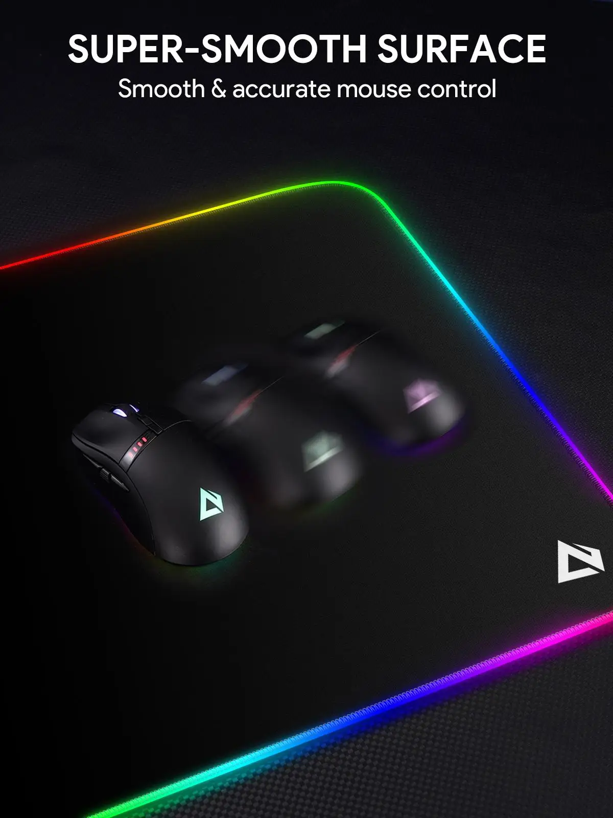 Gaming Mouse Pad, RGB Mouse Pad, XXL Large (900 x 400 x 4 mm) with 7 LED Colours, 11 Lighting Modes, and Waterproof Fabri