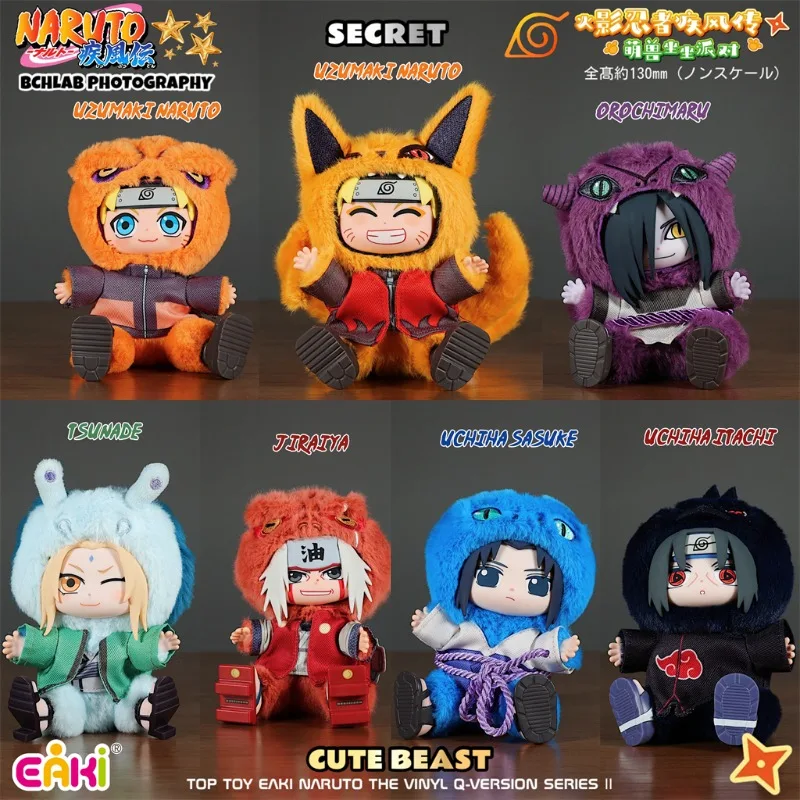 

In Stock Genuine TOPTOY EAKI Naruto Sit-in Party Konohagakure San'in Jiraiya Orochimaru Tsunade Cute Plush Blind Box Toys Gifts