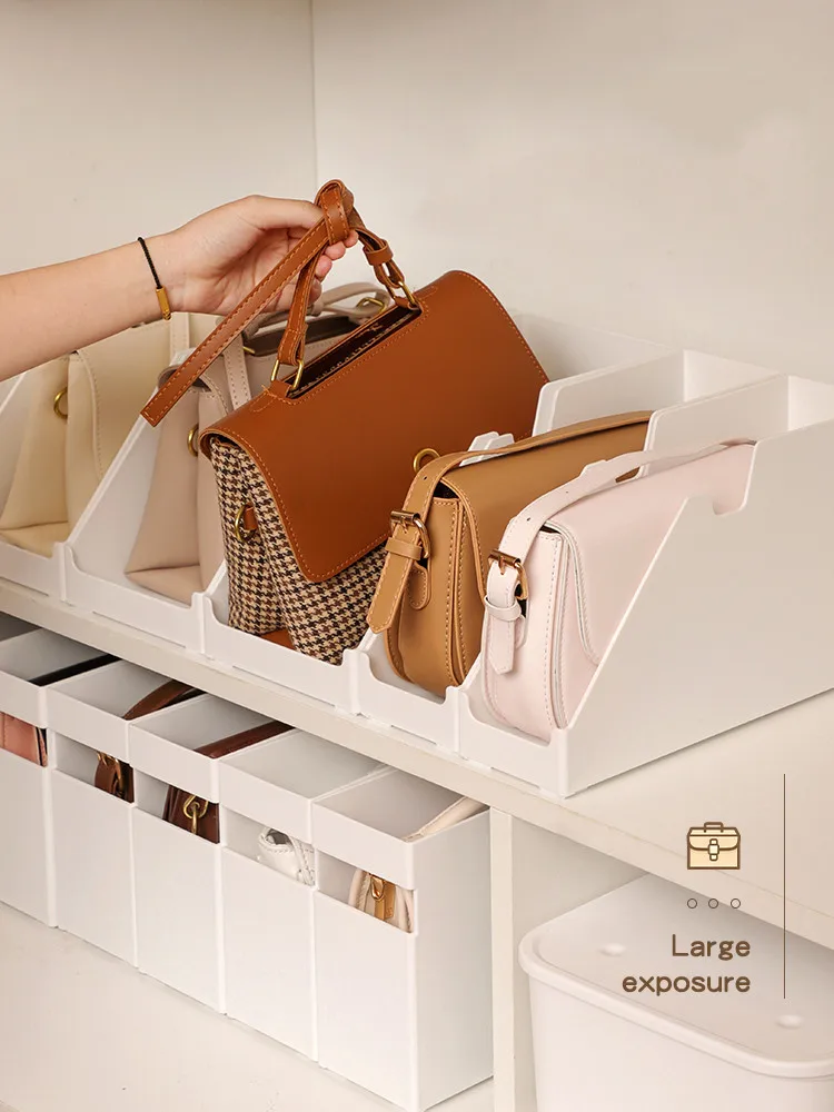 Bag Storage Box Luxury Handbag Organizer for Wardrobe Closet Lady Bag Holder Handbag Show-box Home Storage Organization