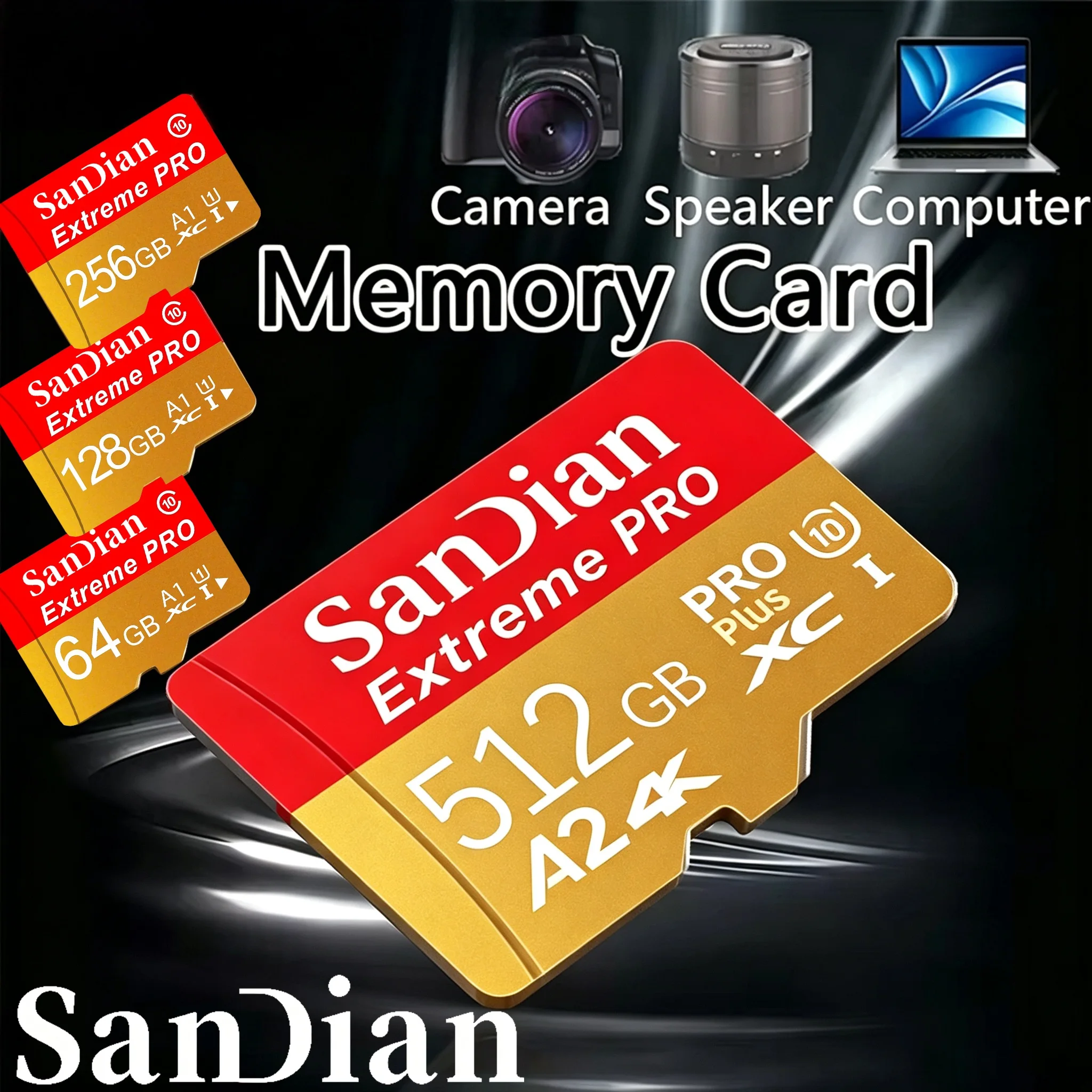 Durable Micro TF SD Card TF Cards Memory Card SD Cards 64GB 256GB 32GB 512GB 128GB Waterproof Ultra HD for Camera Nintendo