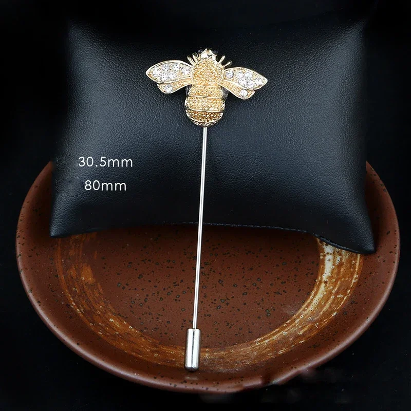 Retro Vintage Insect Bee Brooch Pin Scarf Buckle Pearl Button Long Needle Brooches Shirt Suit Gifts for Women Accessories