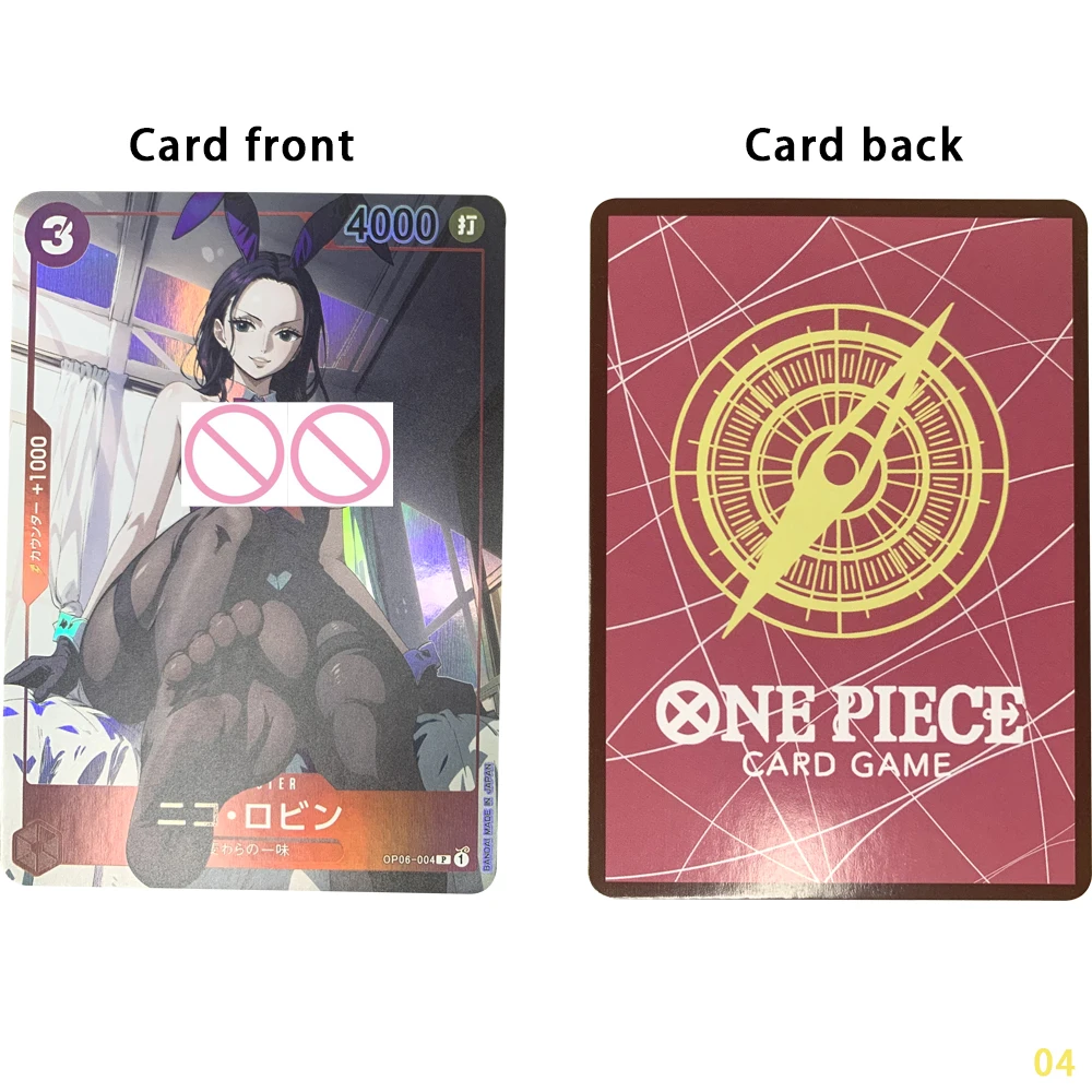 Anime OPCG Sexy Nude Collection Card Refractive Color Flash Boa Hancock Nami Nefertari D Vivi Big Chested Beauty Naked Card Gift