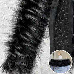 Fashion 1M Big Fur Collar Imitation Raccoon Clothing Accessories Fluffy Trim DIY Hat Brim Plush Strip