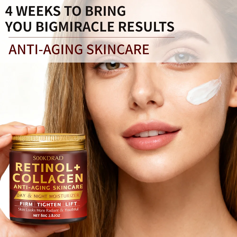 Retinol + Collagen Firming Moisturizer - Deeply Hydrates & Improves Skin Elasticity, Visibly Reduces Fine Lines Face Cream