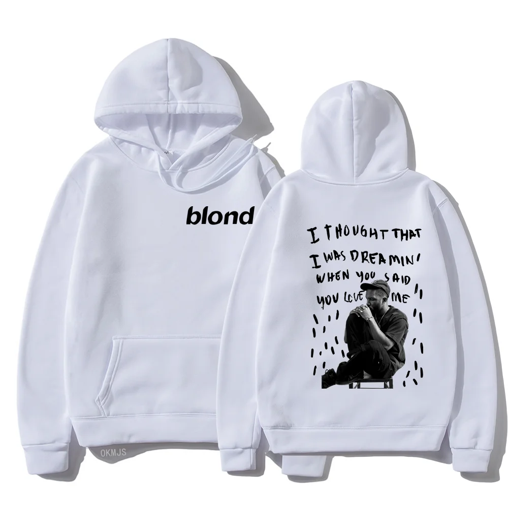 Rapper Frank Pullover Hoodie Women Ocean Blond Hip Hop Music Album Sweatshirt Men Vintage Fashion Oversized Hoodies Unisex Tops