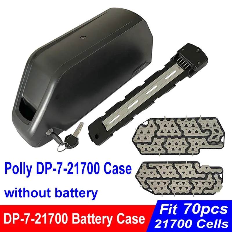 DP-7-21700 Polly Case 36V 48V 52V Box Fit 70PCS 21700 Cells Nickel Strip 10S 13S 14S 35A BMS for DIY DP-2170-7 eBike Battery