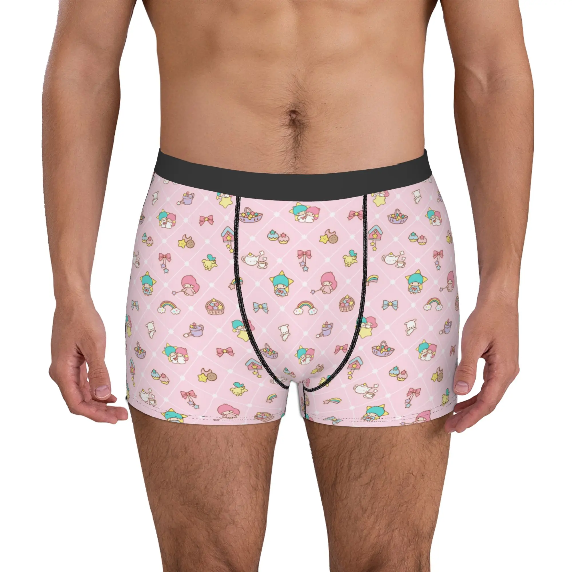 

Fashion Cartoon Little Twin Stars Boxers Shorts Panties Male Underpants Stretch Kiki Lala Briefs Underwear