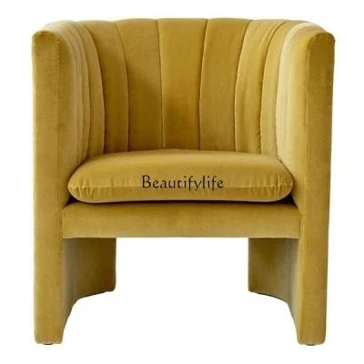 Light luxury leisure fabric sofa small apartment living room balcony flannel sofa chair