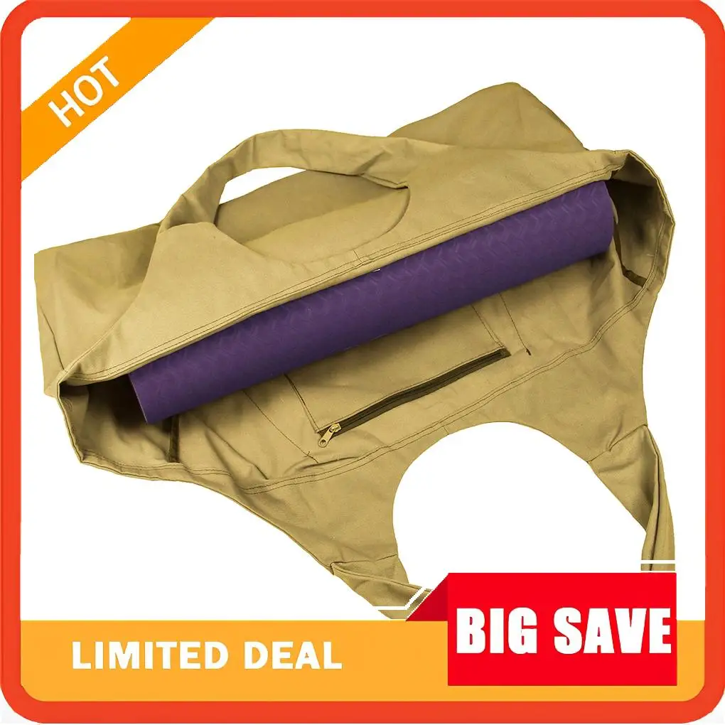 

Canvas Yoga Mat Bag Pouch Indoor Outdoor Sports Tote Organizer Pack