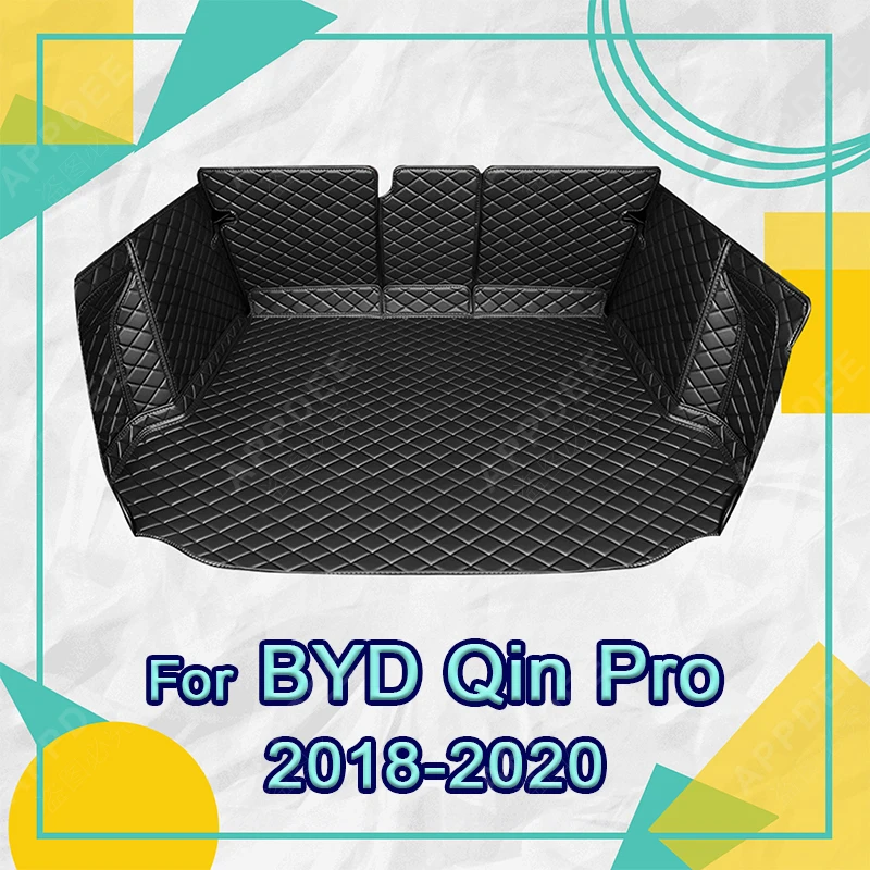 Auto Full Coverage Trunk Mat For BYD Qin Pro 2018-2020 19 Car Boot Cover Pad Cargo Liner Interior Protector Accessories