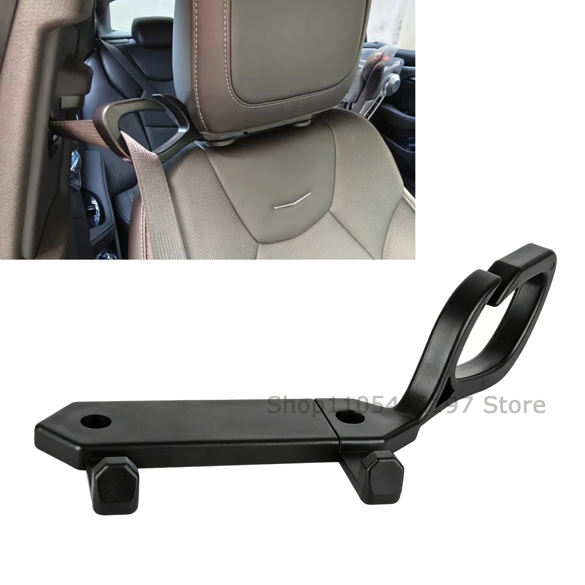 1/2 Peças Guia e Ajustador de Cinto de Segurança Automotivo com Gancho, Organizador Universal para Cinto de Carro, Acessórios Práticos e Convenientes