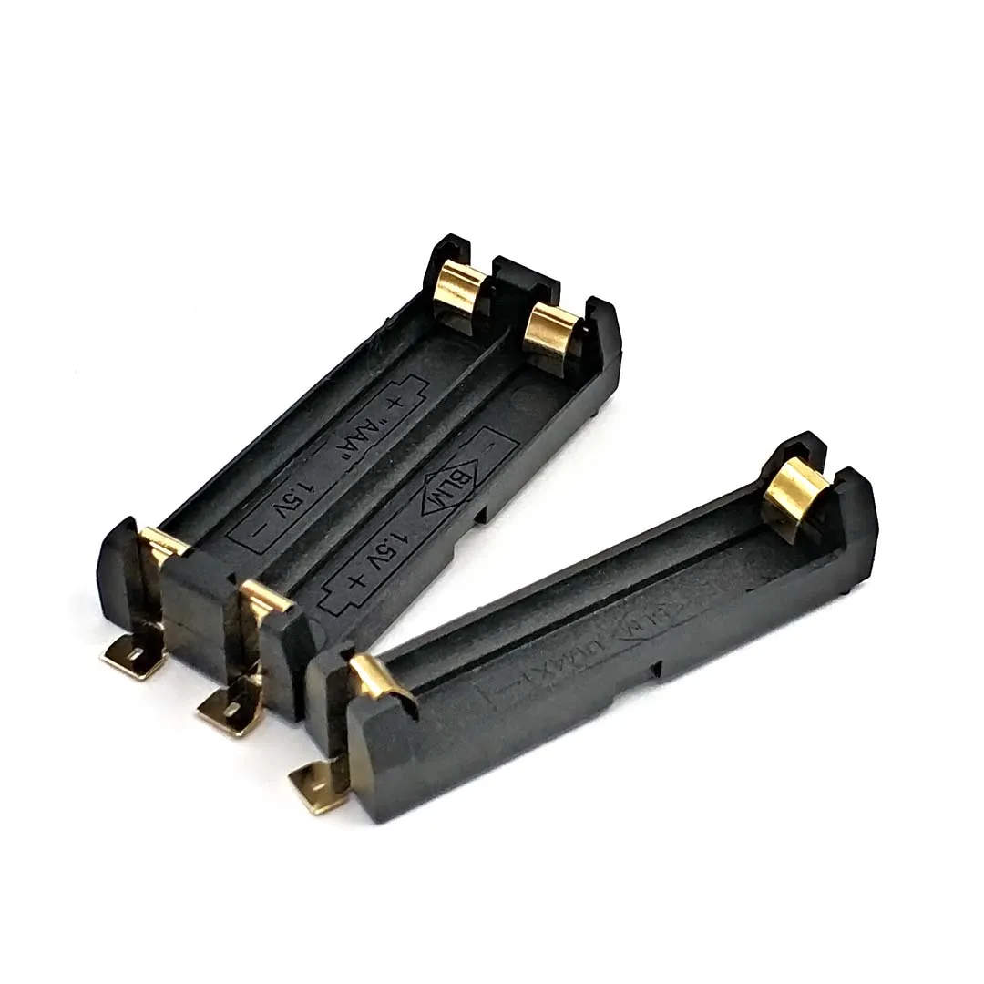 1AAA 2AAA SMT SMD Batteriehalter Vergoldeter Anschluss 7 # AAA-Batteriebox für Leiterplatten, BATTERIE NICHT ENTHALTEN – Detail 1