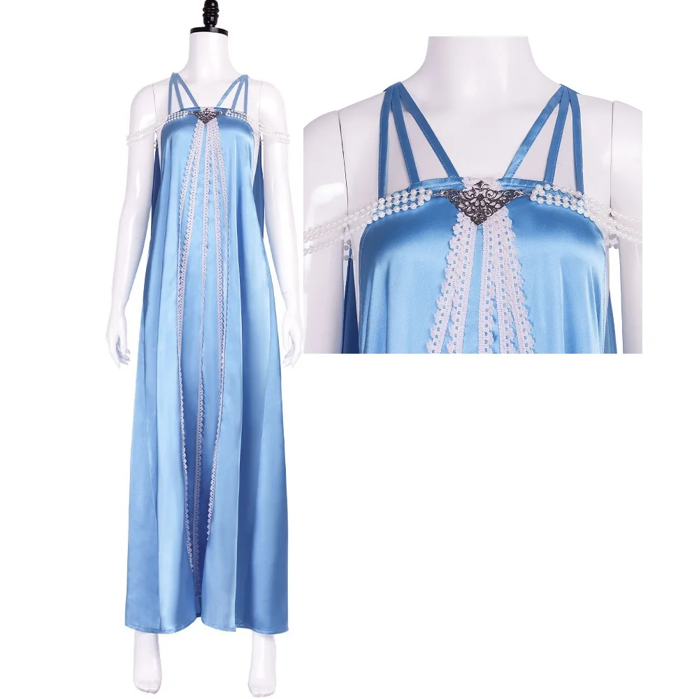 

Woman Amidala Cosplay Costume Movie Disguise Blue Full Dresses Halloween Carnival Cosplay Padme Amidala Customized Clothes