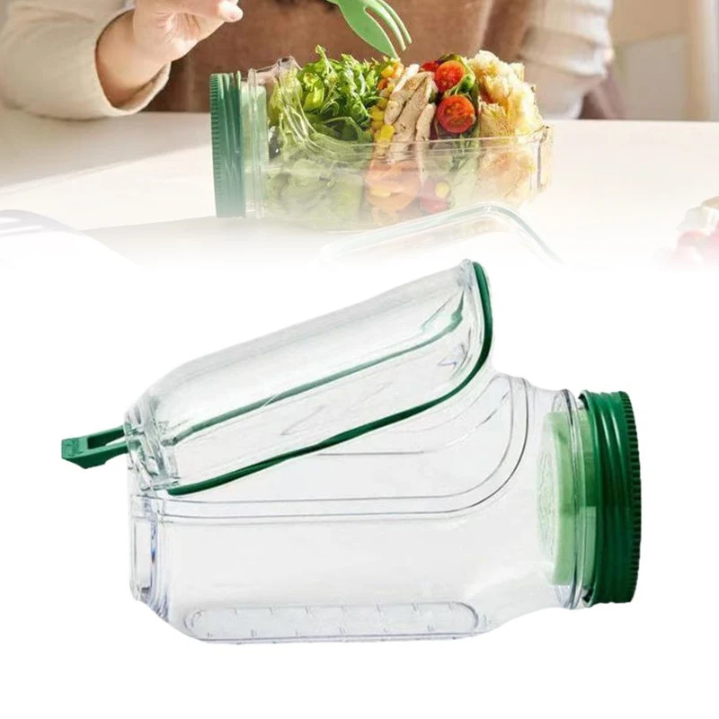 

1Pcs Portable Plastic Breakfast Cup Fruit Vegetable Salad Storage Box Bottle Food Storage Bento Boxes Reusable Keep Fresh