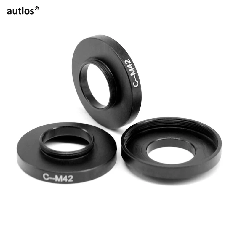 C to M42 Microscope Adapter Ring C mount to M42 x 0.75 Adaptor Rings for Nikon Olympus Leica Microscopio 1.2X Adapter