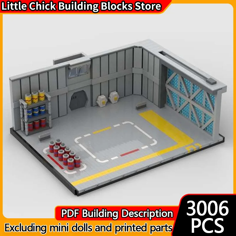

Popular Movie Model MOC Building Bricks Hangar Control Room Modular Technology Gifts Holiday Assemble Children Toys Suit
