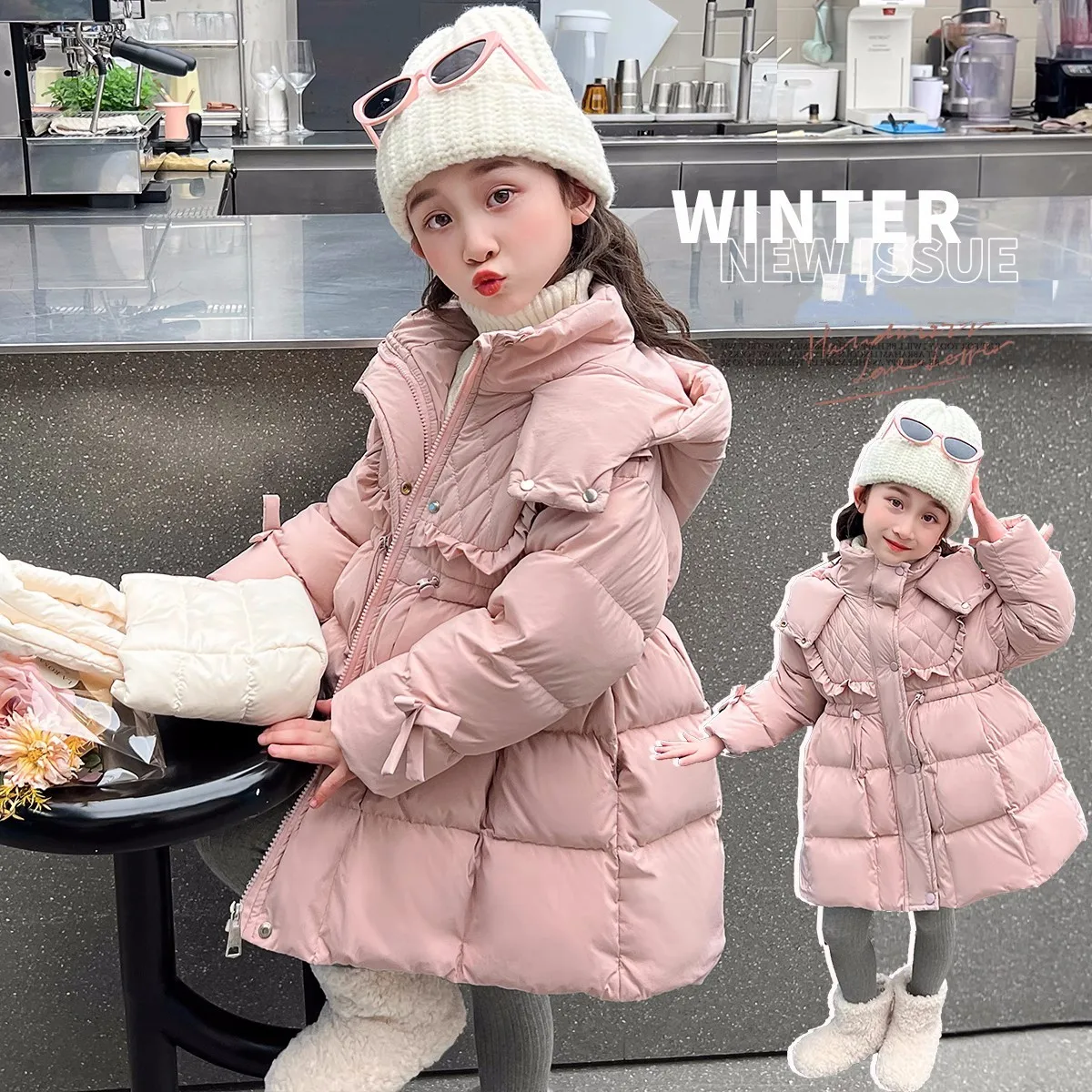 

Зимние теплые куртки-пуховики с капюшоном на молнии для девочек, школьное толстое пальто, верхняя детская одежда, ветровка, От 2 до 12 лет