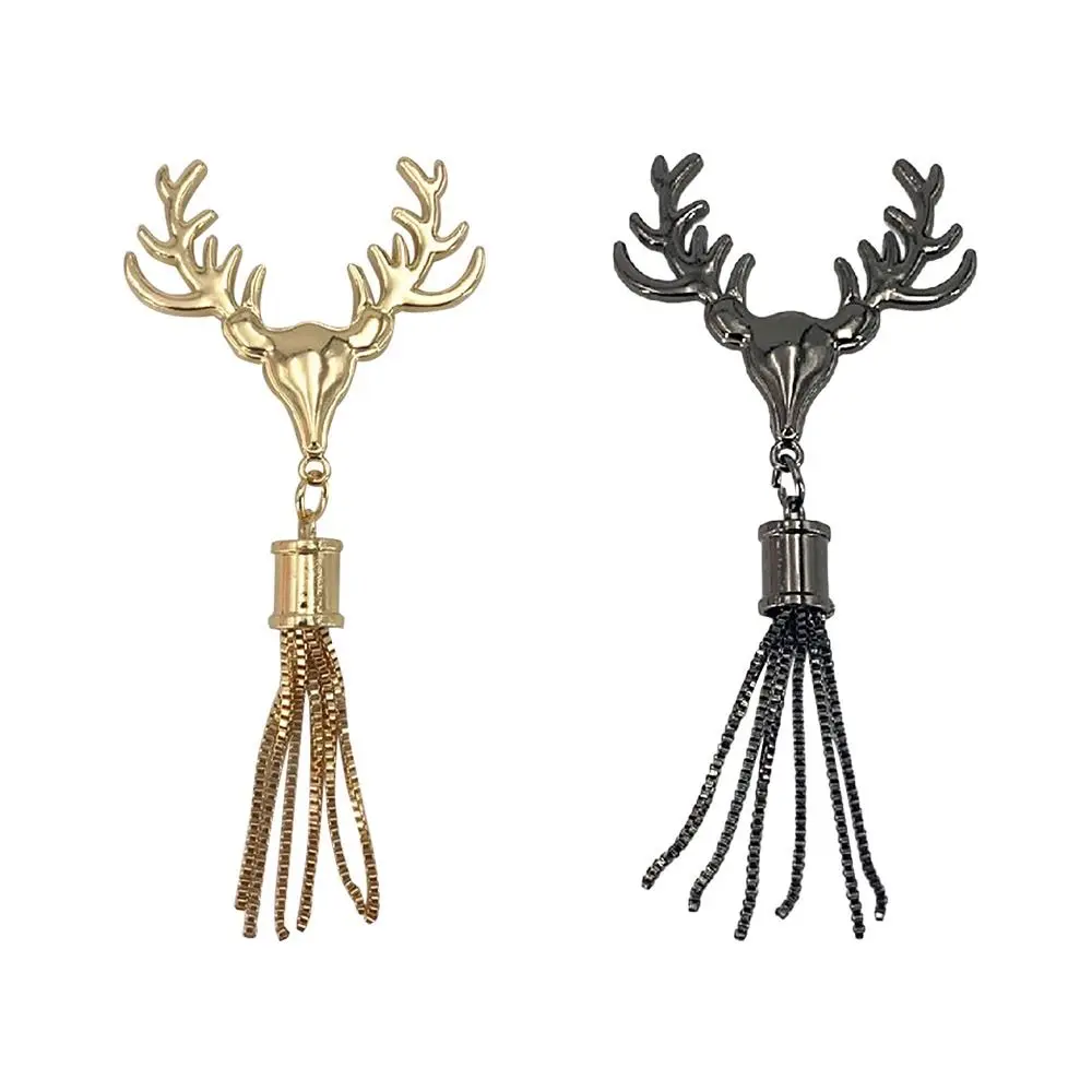 Hot Handbag Tassel Turn Lock Deer Head Shape Twist Locks Metal Clasp Hardware Parts Deer Head Shape Shoulder Bag Accessories