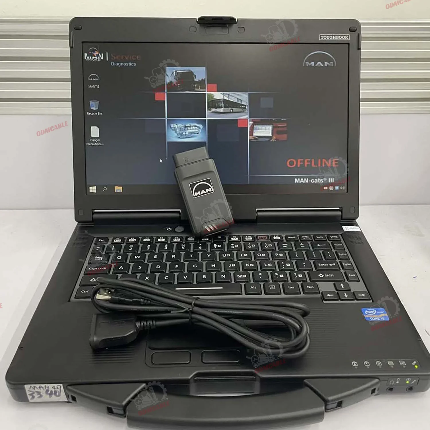CF53 Laptop Full Set with Smart Card Heavy Duty Truck T427 Diagnostic Scanner T200 Ethernet Cable Version with Softare V14.01