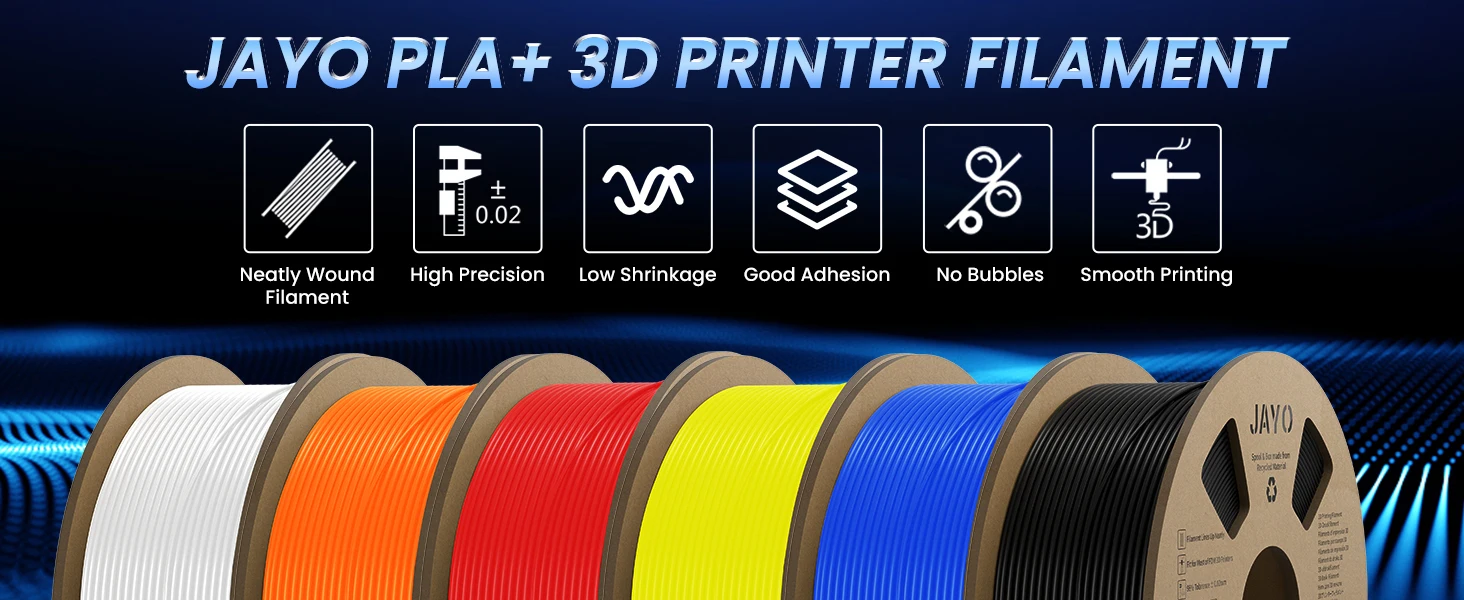 JAYO 5,5 kg 3D PETG/PLA/PLA PLUS Druckerfilament 1,75 mm 100 % blasenfrei, ungiftige 3D-Druckmaterialien für 3D-Drucker und 3D-Stift – Detail 22