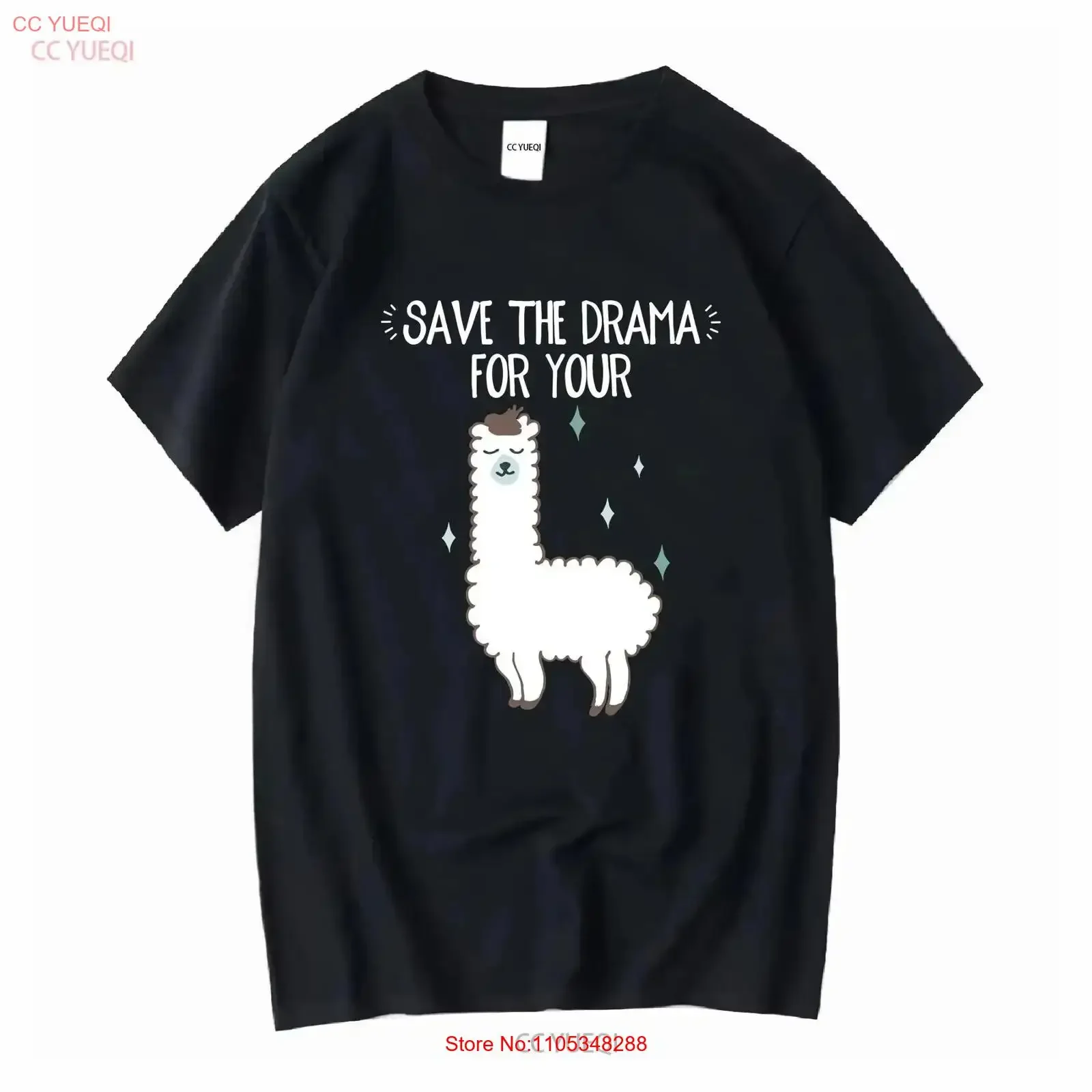 Save The Drama For Your Llama Funny Alpaca T Shirt vintage Washed fashion streetwear Casual graphic Comfortable Soft vintage