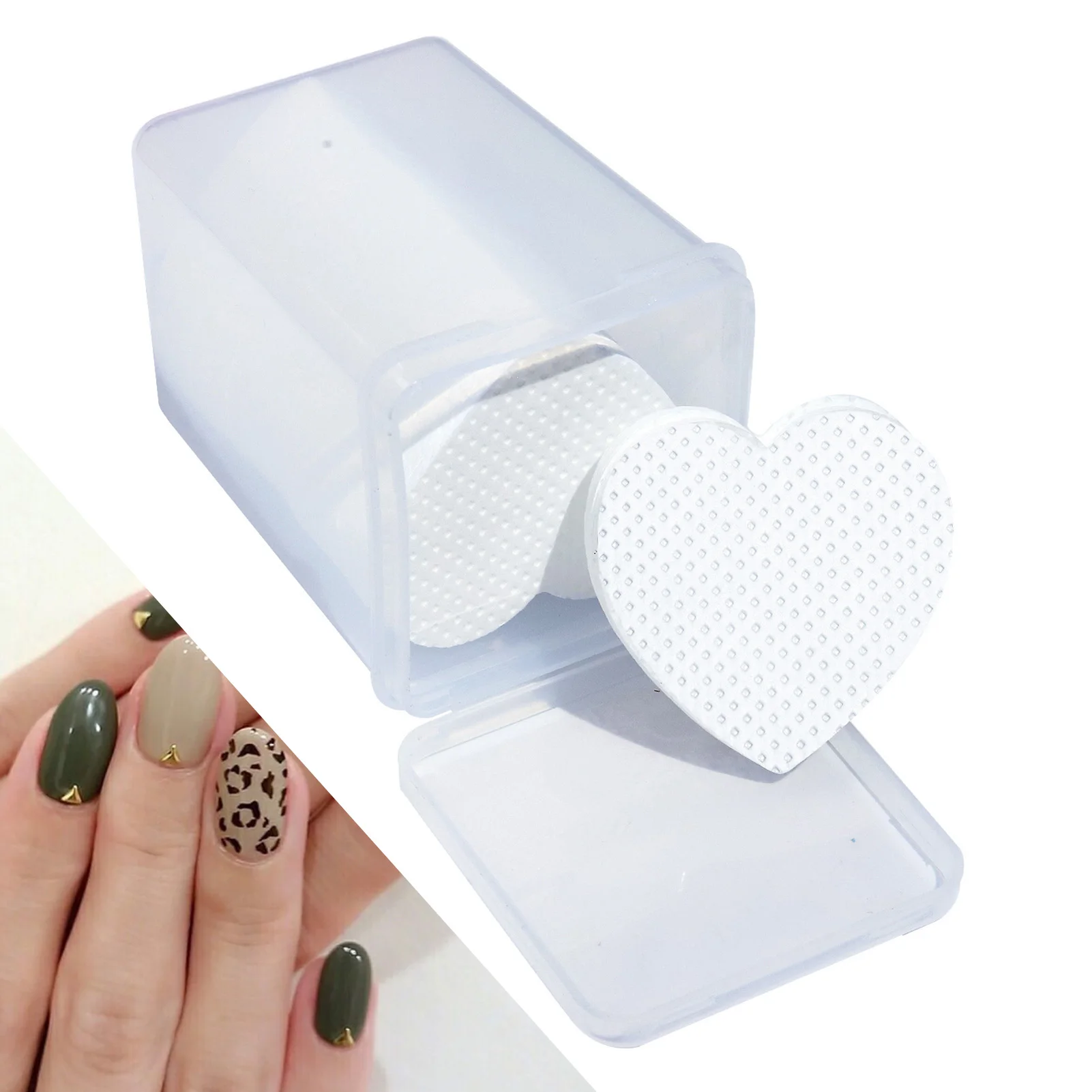 200pcs Heart Shape Nail Remover Lint Free Nail Wipes Cotton Pad Nail Scrubbers for Eyelash Extensions Nails Lash Glue