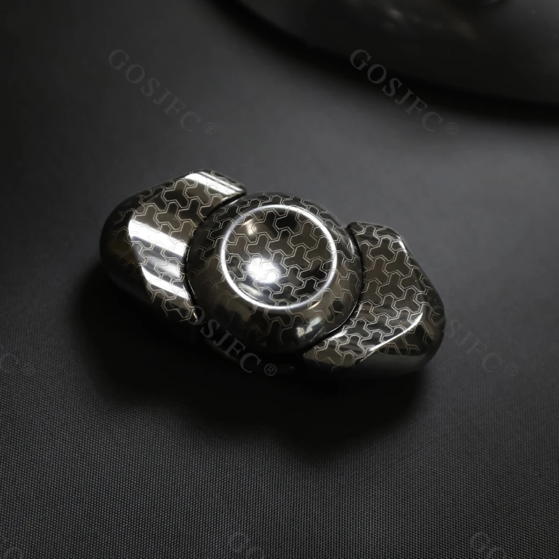 Pauwenveer Twee bladeren Fidget Spinner Vingertop Gyro Volwassenen Stress Relief Speelgoed Metaal Titanium Legering Fidgeting speelgoed