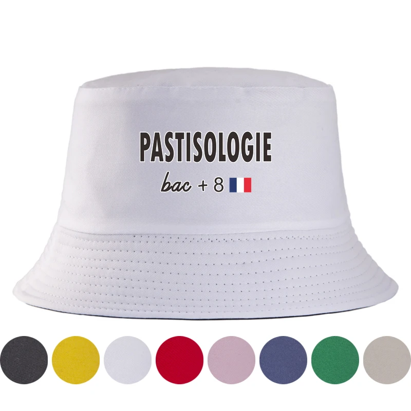Pastisologie Bac 8 Humor Bucket Hat Reversible Algodón Poliéster Bob Francia Apero Marsella Gorra de sol de doble cara para hombre